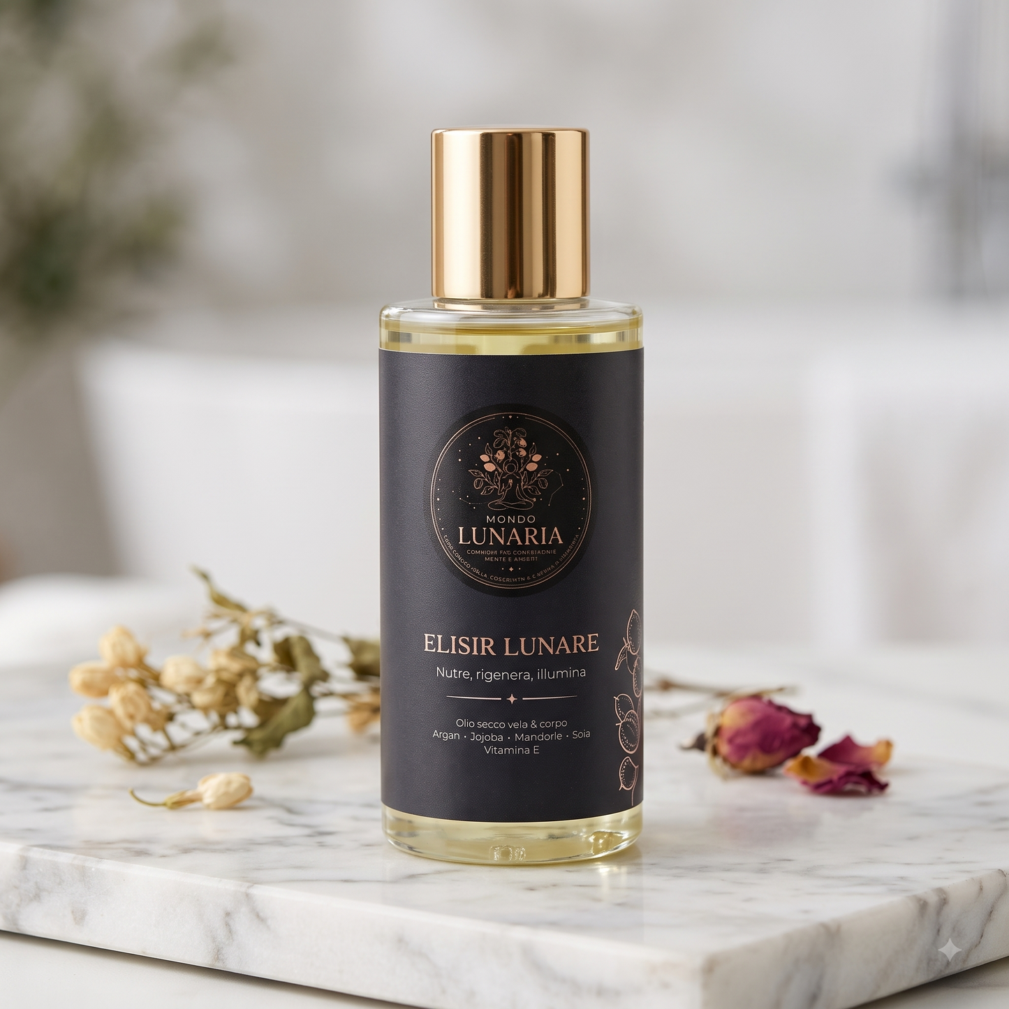 Olio Secco viso e corpo 100% Naturale Argan, Jojoba, soia, Mandorla e Vit E