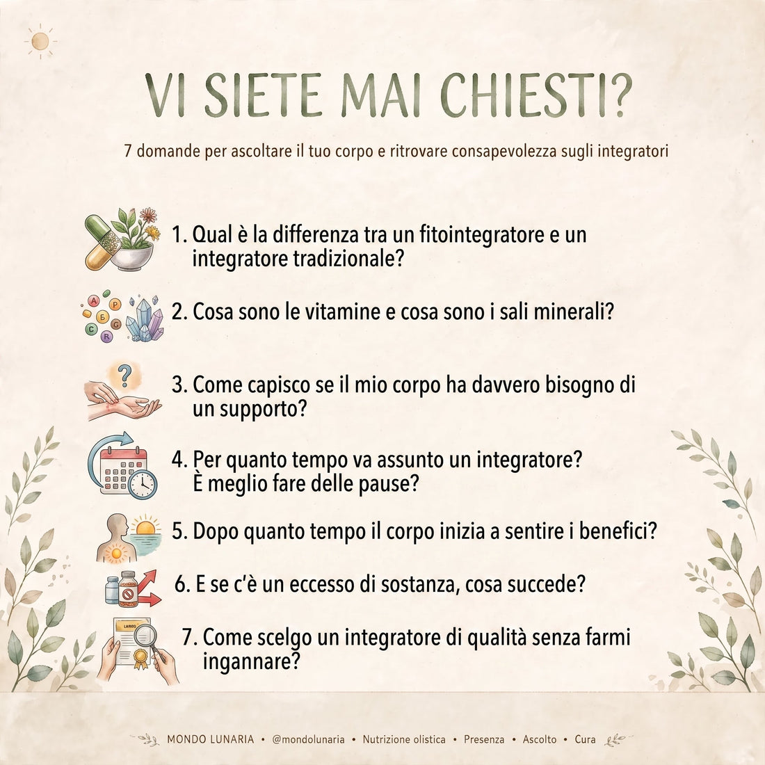 Fitoterapia e Integratori: 7 Domande per Scegliere il Sostegno Giusto per il Tuo Corpo