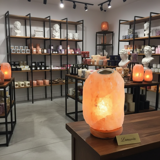 Aroma e sale   Lampada brucia essenze di Sale Himalayano  e Aroma in cera