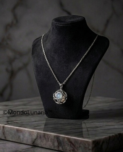 Collana Pentasfera Pietra Luna – Geometria Sacra